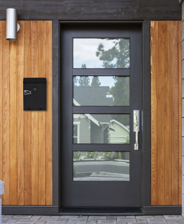 Cutie postala de exterior, pentru gard sau perete, din otel zincat, cu incuietoare, 26x6x19cm, gri inchis [6]