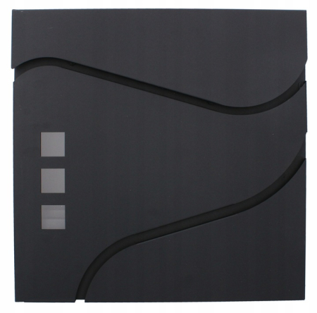 Cutie postala de exterior, pentru gard sau perete, din otel zincat, cu incuietoare, 37x11x37cm, gri inchis [4]