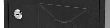 Cutie postala de exterior, pentru gard sau perete, din otel zincat, cu incuietoare, 38x10x25cm, gri inchis [3]