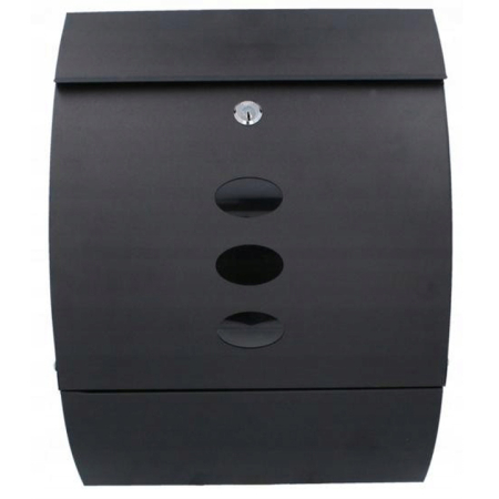 Disponibil livrare locker S - Cutie postala de exterior, pentru gard sau perete, din otel zincat, cu incuietoare, 40x12x30cm, gri argintiu