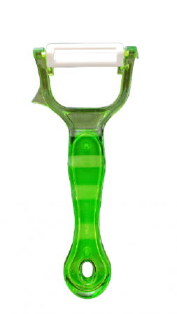 Cutit Feliator pentru Decojit Fructe si Legume cu Lama din Ceramica 5cm, Verde, Premium [3]