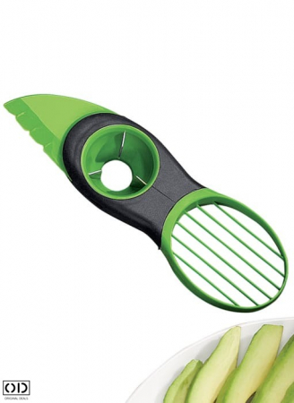 Cutit Feliator 3in1 pentru Avocado, Ustensila Premium cu 3 Functii, PVC, 20cm, Verde [2]