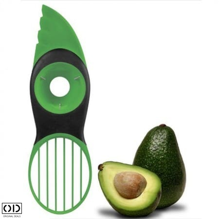 Cutit Feliator 3in1 pentru Avocado, Ustensila Premium cu 3 Functii, PVC, 20cm, Verde [4]