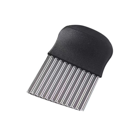 Cutit pentru Cartofi Ondulati, , pentru Legume, Forma Ondulata, Usor de Utilizat, Taiere, Negru [5]