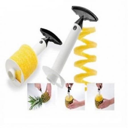 Feliator pentru Ananas, pentru Taiat Rondele in Spirala, din PVC Premium, Alb [6]