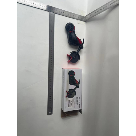 Cutit pizza creativ , in forma de motocicleta, cu suport pentru cutit, 21.5 x 9.5 cm, otel/PP, negru [6]