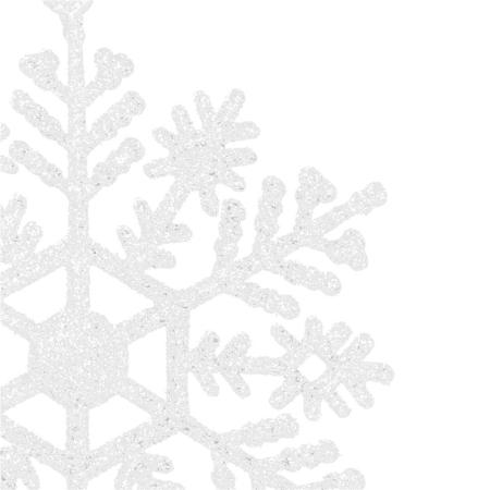 Decoratiune brad fulg de zapada, set 12 bucati, 9-10cm, alb [7]