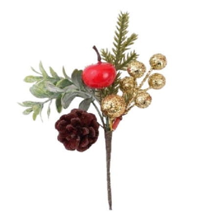 ✨TOATE PRODUSELE✨ - Decoratiune de Craciun, , 13 x 18 cm, Model Buchetel 3, Multicolor