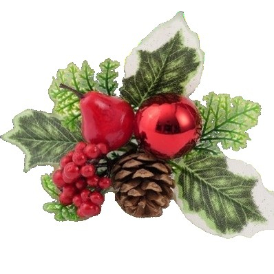 ✨TOATE PRODUSELE✨ - Decoratiune de Craciun, , 15 x 23 cm, Model Buchetel 1, Multicolor