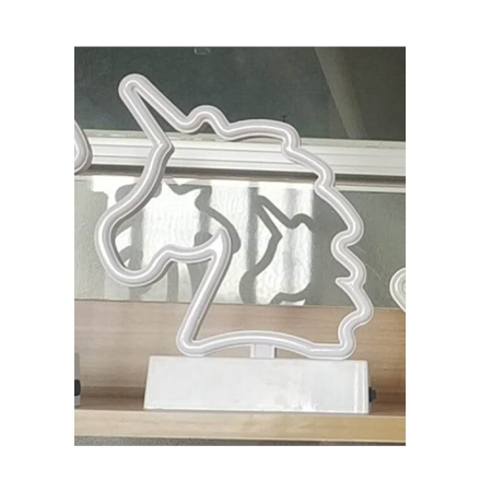 Decoratiune Luminoasa cu Baterii Unicorn 25 cm Alb Rece [2]