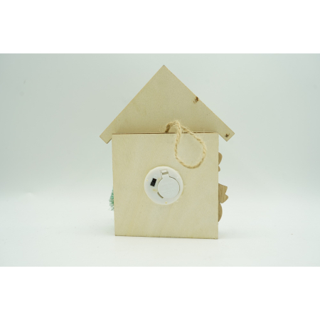 Decoratiune luminoasa, , Mos Craciun, maro, lungime: 13 cm, latime: 5 cm, inaltime: 17 cm, lemn, interior/exterior [4]