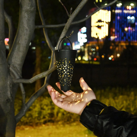 Decorațiune solară pentru grădină, , tip torță alb cald [5]