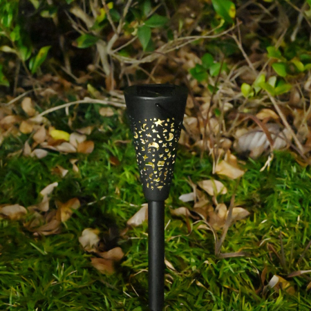 Decorațiune solară pentru grădină, , tip torță alb cald [6]