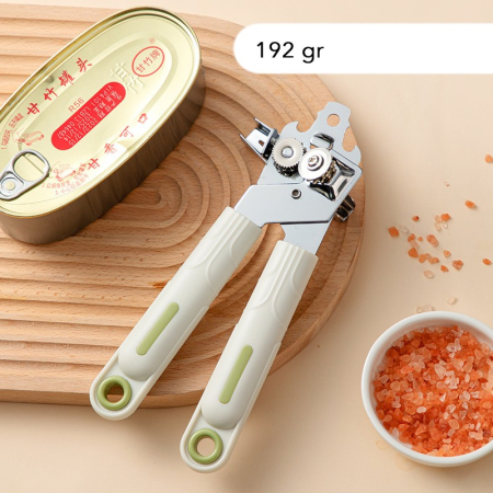 Desfacator de Conserve 3 in 1, , Instrument pentru Deschis Conserve, Sticle, Otel inoxidabil, Simplu de Utilizat, Maner Anti alunecare, 21.5 x 4.7 cm Alb [3]