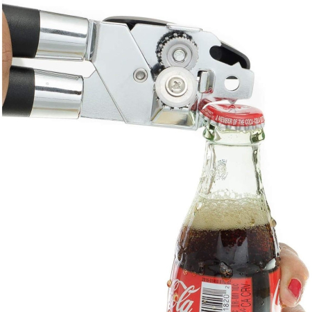 Desfacator de conserve multifunctional , Otel inoxidabil, Maner antialunecare, ergonomic, rezistent la rugina, usor de utilizat, 21.6 x 6 cm, argintiu [5]