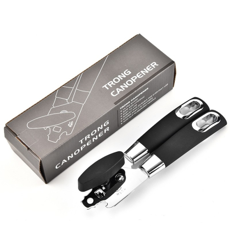 Desfacator de conserve multifunctional , Otel inoxidabil, Maner antialunecare, ergonomic, rezistent la rugina, usor de utilizat, 21.6 x 6 cm, argintiu [10]