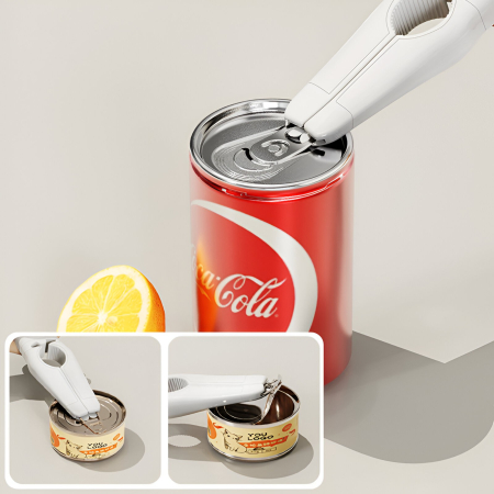 Desfacator de sticle 5in1, , Razatoare, Curatator de Legume-Fructe, Deschizator de Conserve si Doze, 17.5x5x3cm, Alb [2]