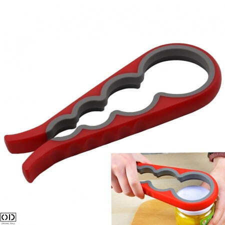 Desfacator pentru Capace de Sticle si Borcane, 4 Marimi Universale pentru Desfacut, Plastic PVC, Negru [8]
