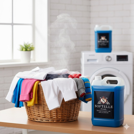 Detergent & Balsam Rufe - Detergent lichid Softelle 5L pentru rufe albe și colorate – curățare eficientă și parfum de durată