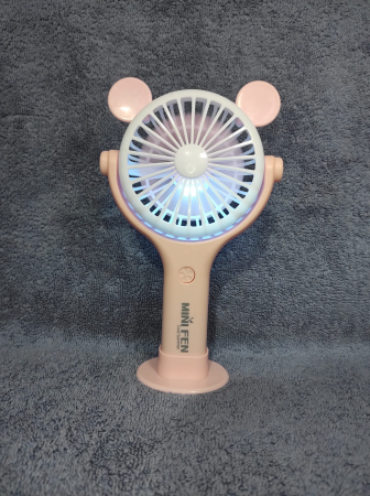Ventilator 2in1 de Mana sau Birou, Foarte Puternic cu Acumulator Intern si Incarcare la USB, cu Lumini LED, Premium, Roz, Calitate Premium, Design Profesional | Original Deals [5]