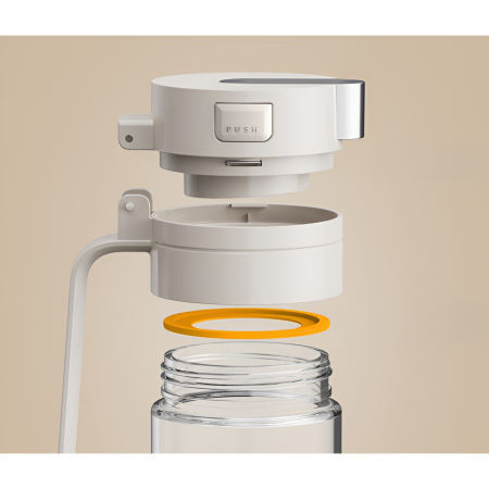 Dispenser pentru Ulei, , Deschidere si Inchidere Automata a Rezervorul, cu Inductie Gravitationala, 550 ml, 12x7.6x20.5 cm, Alb [1]