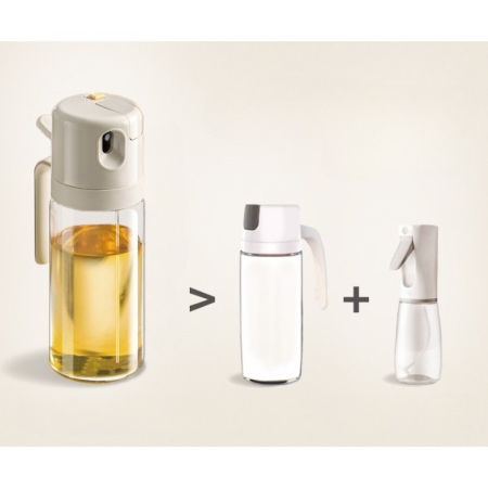 Dispenser pentru Ulei, , prin Curgere si Pulverizare, Deschidere si Inchidere Automata a Rezervorul, 550mL, 11.4x7.8x22.8cm, Gri [4]