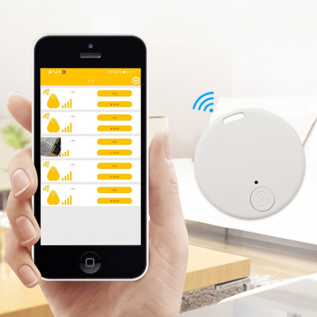 Dispozitiv Anti Pierdere Inteligent, , conexiune Bluetooth, Dispozitiv Anti Pierdere pentru accesorii, Baterie si Manual de Utilizare Incluse 38 x 38 x 7 mm, Alb [1]