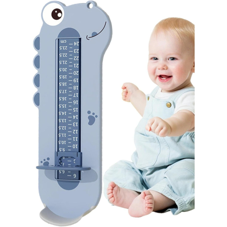 Dispozitiv de Masurat Talpa Piciorului pentru Bebelusi, , 9-24, Model Dinozaur, Albastru [3]