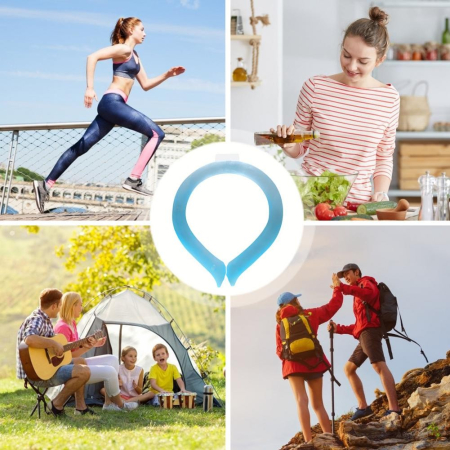 Dispozitiv De Racorire Tip Guler, , Pentru Scaderea Temperaturii Corpului, Cu Racire Rapida, Reutilizabil, Non-Toxic, TPU, Diametru de 120 mm [2]