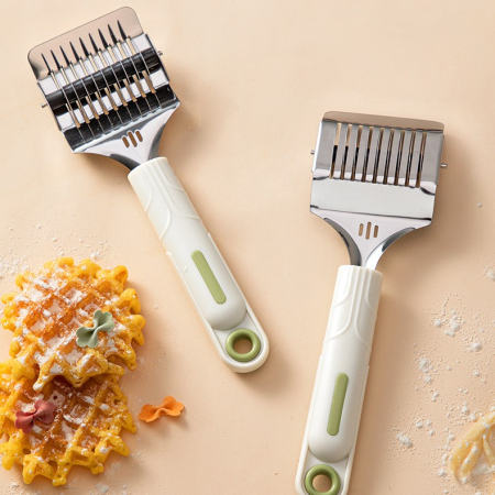 Dispozitiv de taiat Taietei, , din Plastic cu Inox Razatoare, Curatator de Legume-Fructe, Maner Anti Alunecare, 22 x 6.5 cm Alb [3]