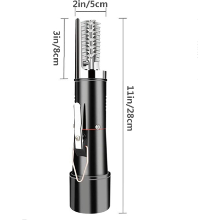 Dispozitiv Electric de Curatare Solzi Peste, , din Otel Inoxidabil, 28 x 5 cm, Negru [6]