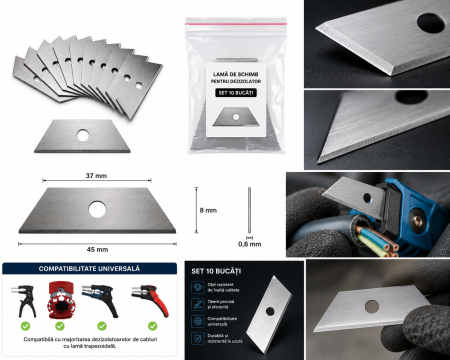 decablator dispozitiv dezizolat cabluri electrice cleste dezizolat cablu profesional dezizolator cablu dedeman cleste dezizolat Dispozitiv pentru dezizolare cabluri diferite dimensiuni Dezizolatoare [22]