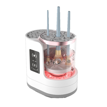 Accesorii Machiaj si Trimmere - Dispozitiv Portabil de Curatare a Pensulelor de Machiaj, , cu Functie de Uscare, 5V, 850RPM, Cablu 1.2 m, 17.3 x 12.1 x 17.5 cm, Alb