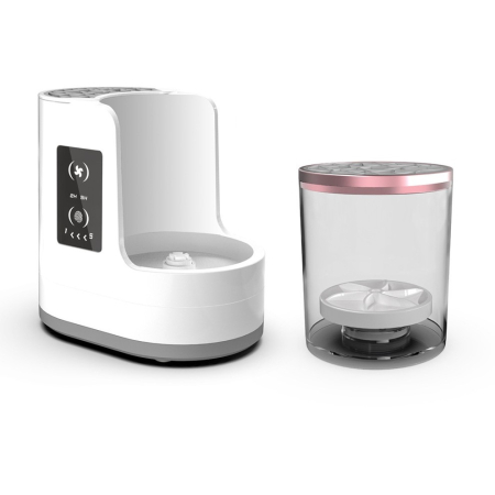 Dispozitiv Portabil de Curatare a Pensulelor de Machiaj, , cu Functie de Uscare, 5V, 850RPM, Cablu 1.2 m, 17.3 x 12.1 x 17.5 cm, Alb [3]