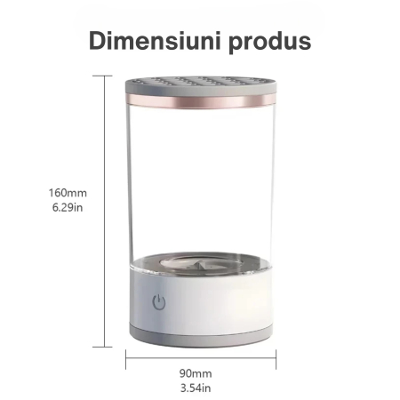 Dispozitiv Portabil de Curatare a Pensulelor de Machiaj, , Potrivit pentru Pensule de Diferite Dimensiuni, 5V, 7000RPM, Vibratii Sonice, USB, Alb/Transparent, 9x9x16 cm [1]