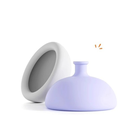 Dispozitiv Terapeutic Sputa, , Cupa pentru Terapie Toracica, Dispozitiv de Eructare, pentru Adulti si Copii, 10 x 6.5 cm, din Silicon, Alb [4]