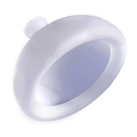 Articole pentru copii - Dispozitiv Terapeutic Sputa, , Cupa pentru Terapie Toracica, Dispozitiv de Eructare, pentru Adulti si Copii, 10 x 6.5 cm, din Silicon, Alb