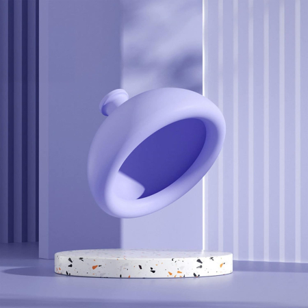 Dispozitiv Terapeutic Sputa, , Cupa pentru Terapie Toracica, Dispozitiv de Eructare, pentru Adulti si Copii, 10 x 6.5 cm, din Silicon, Mov [1]