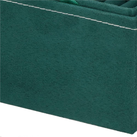 (DL) Cutie depozitare si organizare bijuterii, velur, 12x 12 x 12 cm, verde [14]