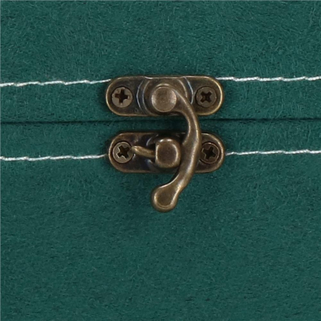 (DL) Cutie depozitare si organizare bijuterii, velur, 12x 12 x 12 cm, verde [16]