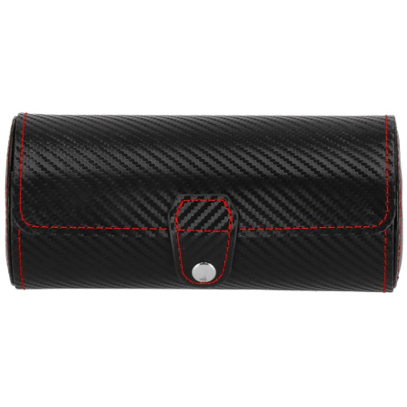 (DL) Cutie depozitare si organizare ceasuri si alte accesorii, MDF, piele ecologica, 20x9cm, negru [2]