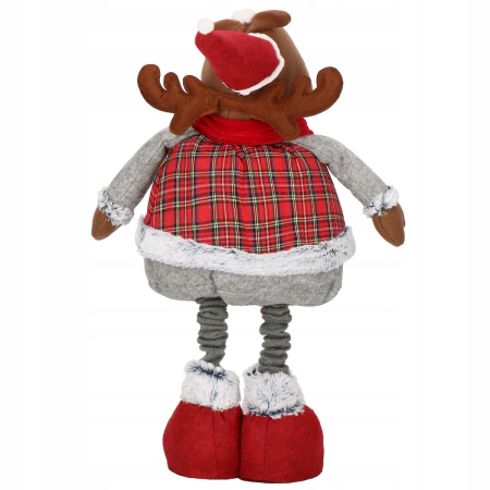 (DL) Figurina Craciun, Ren, picioare telescopice, inaltime extensibila 55-95cm [5]