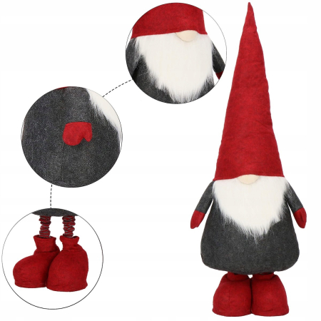 (DL) Figurina Craciun, Spiridus, picioare telescopice, inaltime extensibila 60-90cm [14]