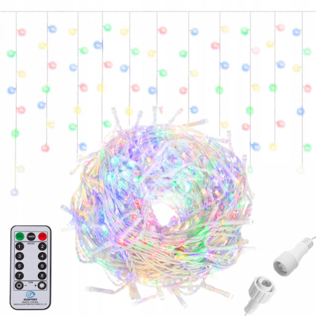 (DL) Ghirlanda luminoasa 500 LED-uri, 20m, pentru interior/exterior, telecomanda, iluminare multicolora [6]