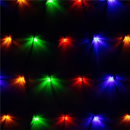 (DL) Ghirlanda luminoasa tip perdea 160 LED-uri, 2x2.6m, pentru interior/exterior, iluminare multicolor [10]