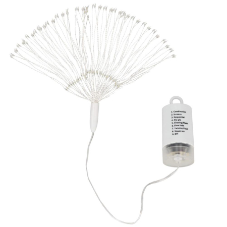 (DL) Instalatie lumina decorativa STAR cu 100 LED-uri, diametru 30cm, alimentare baterii, iluminare galbena [4]