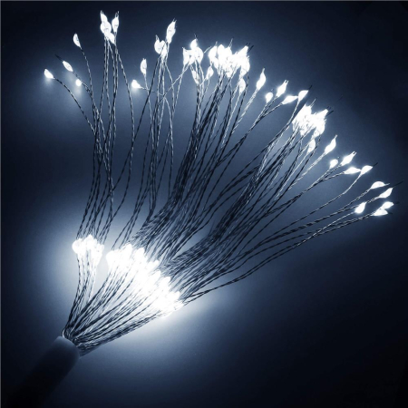 (DL) Instalatie lumina decorativa STAR cu 100 LED-uri, diametru 40cm, telecomanda, iluminare alba [6]