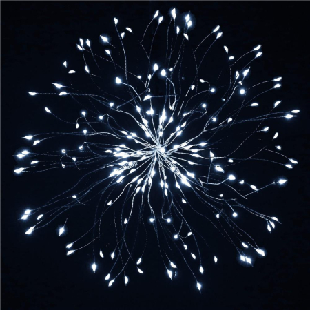 Disponibil livrare locker S - (DL) Instalatie lumina decorativa STAR cu 100 LED-uri, diametru 40cm, telecomanda, iluminare alba