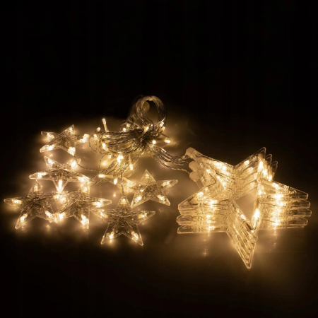 (DL) Instalatie lumina tip perdea cu 138 LED-uri, 2m, pentru interior/exterior, stelute iluminare alba [6]