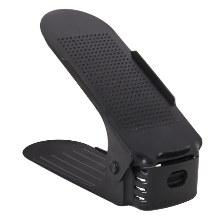 (DL) Set 10 organizatoare pentru pantofi regalabile, plastic, culoare negru [1]